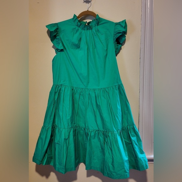 Tahari Womens Aqua Ruffle Sleeve Dress - Picture 7 of 8